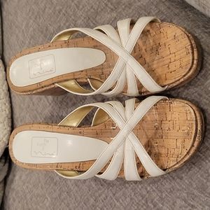 White Sandal wedges